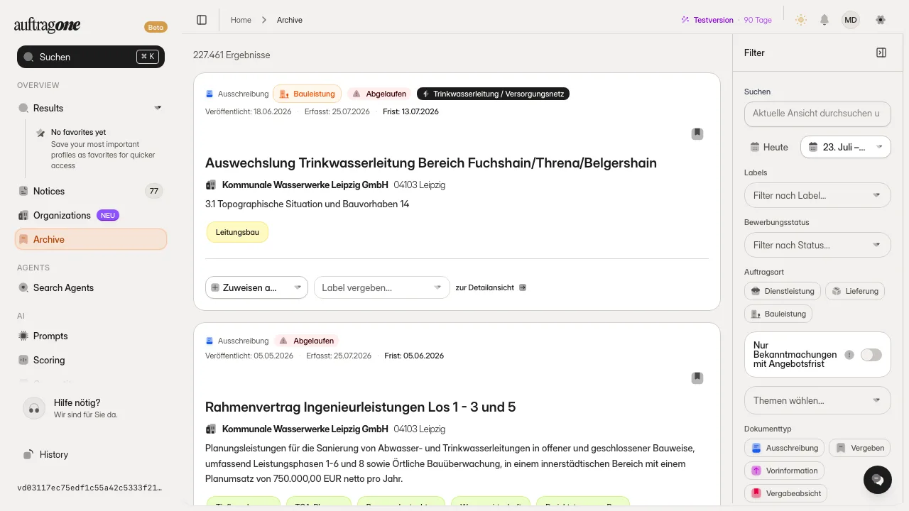 Archivsuche