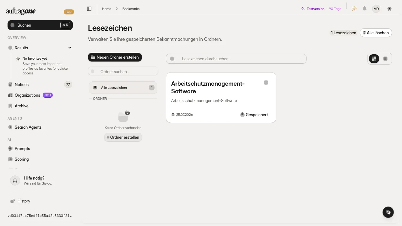 Lesezeichenbereich