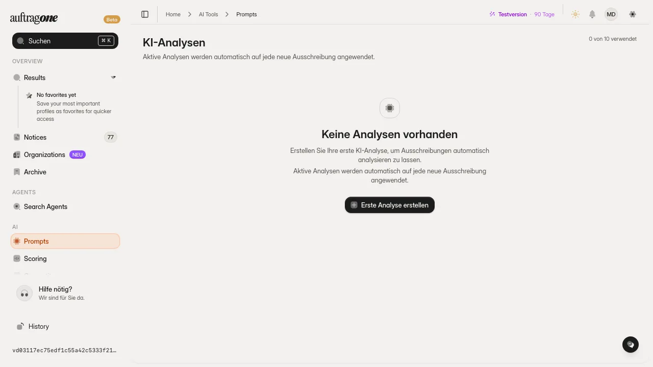 Übersicht der KI-Analysen