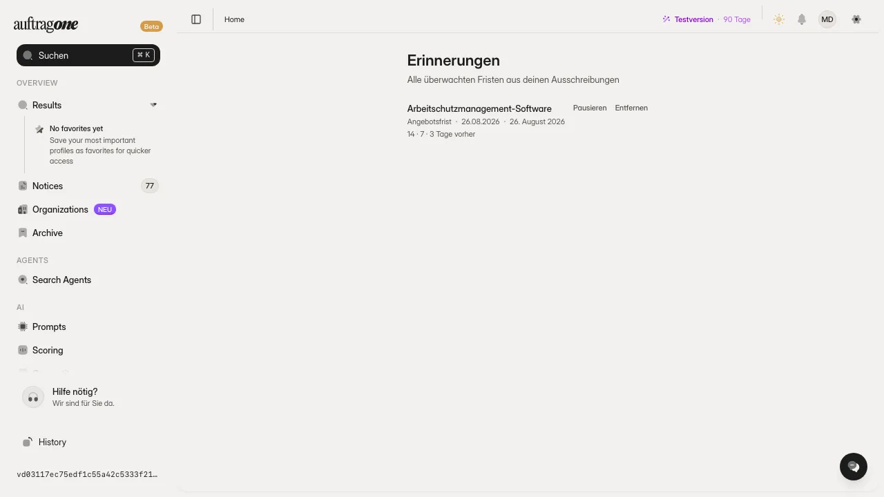 Liste der Erinnerungen